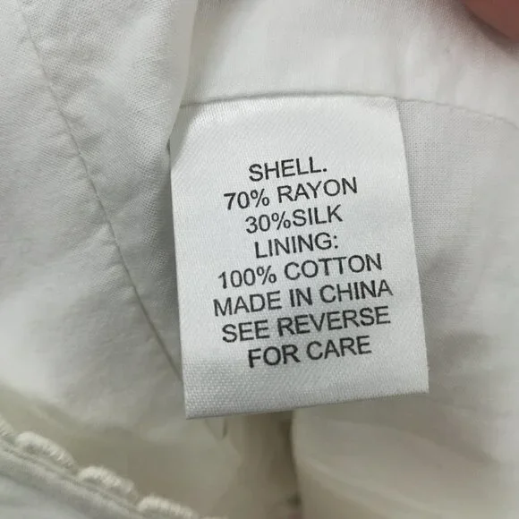 Lilly Pulitzer White Lace Sleeveless Sundress Size 8 Sheath Beach Wedding Silk - Picture 16 of 16